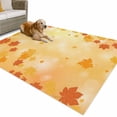 thumbnail image 1 of Outdoor Rug 5x7 ft Orange Fall Thanksgiving Waterproof Outdoor Patio Rug Mat Non Slip Outside Area Rugs Carpet for RV,Camping,Porch,Deck,Pool,Balconybackyard,Vintage Maple Leaf, 1 of 9