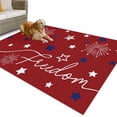 thumbnail image 1 of Outdoor Rug 5x7 ft Patriotic 4th of July Waterproof Outdoor Patio Rug Mat Non Slip Outside Area Rugs Carpet for RV,Camping,Porch,Deck,Pool,Balconybackyard,Red White Blue Stars Freedom Summer, 1 of 9