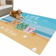 thumbnail image 1 of Outdoor Rug 5x8 ft Blue Coastal Beach Waterproof Outdoor Patio Rug Mat Non Slip Outside Area Rugs Carpet for RV,Camping,Porch,Deck,Pool,Balconybackyard,Slippers Starfish Shell, 1 of 9
