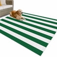 thumbnail image 1 of Outdoor Rug 5x8 ft Green White Striped Waterproof Outdoor Patio Rug Mat Non Slip Outside Area Rugs Carpet for RV,Camping,Porch,Deck,Pool,Balconybackyard,Minimalist Christmas, 1 of 9
