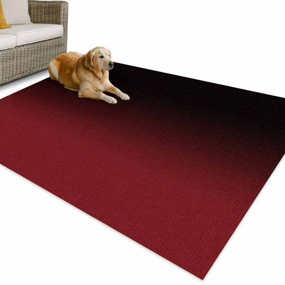 Outdoor Rug 5x8 ft Red Black Ombre Waterproof Outdoor Patio Rug Mat Non Slip Outside Area Rugs Carpet for RV,Camping,Porch,Deck,Pool,Balconybackyard,Aesthetic Abstract Watercolor