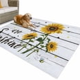 thumbnail image 1 of Outdoor Rug 5x8 ft Sunshine Wood Grain Waterproof Outdoor Patio Rug Mat Non Slip Outside Area Rugs Carpet for RV,Camping,Porch,Deck,Pool,Balconybackyard,Sunflower, 1 of 9
