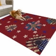 thumbnail image 1 of Outdoor Rug 6x9 ft 4th of July Waterproof Outdoor Patio Rug Mat Non Slip Outside Area Rugs Carpet for RV,Camping,Porch,Deck,Pool,Balconybackyard,Patriotic Sunflower Red Navy Blue, 1 of 9