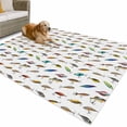 thumbnail image 1 of Outdoor Rug 6x9 ft Cartoon Fishing Bait Hook Waterproof Outdoor Patio Rug Mat Non Slip Outside Area Rugs Carpet for RV,Camping,Porch,Deck,Pool,Balconybackyard,Colorful Fishes White, 1 of 9