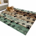 thumbnail image 1 of Outdoor Rug 6x9 ft Dog Claw Paw Print Waterproof Outdoor Patio Rug Mat Non Slip Outside Area Rugs Carpet for RV,Camping,Porch,Deck,Pool,Balconybackyard,Pet Green Brown Farmhouses Wood, 1 of 9