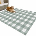 thumbnail image 1 of Outdoor Rug 6x9 ft Farmhouse Vintage Waterproof Outdoor Patio Rug Mat Non Slip Outside Area Rugs Carpet for RV,Camping,Porch,Deck,Pool,Balconybackyard,Gingham Checkered Texture Ash Gray, 1 of 9