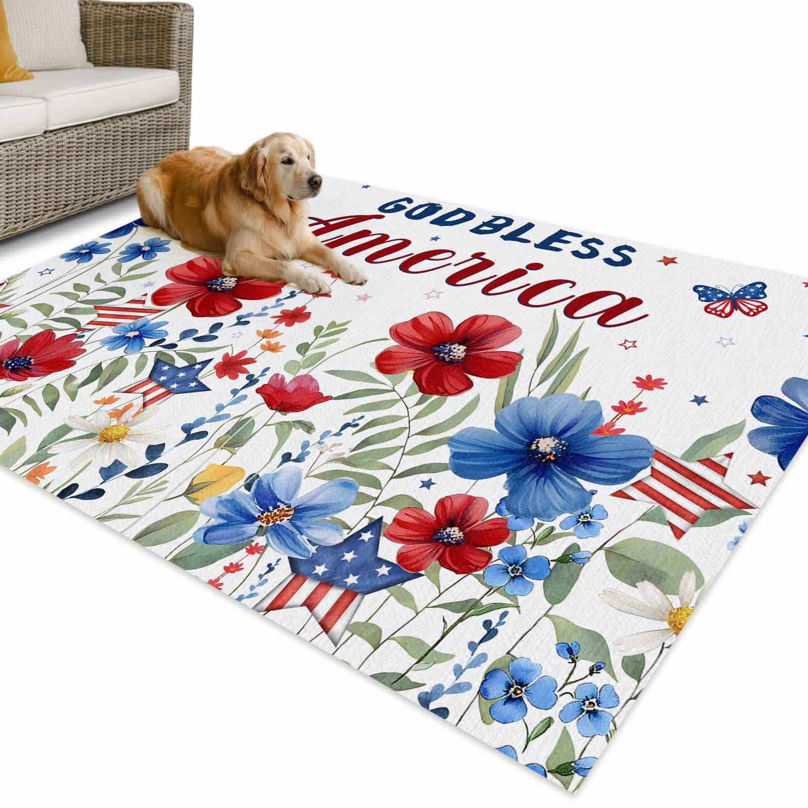 Prepppy Patriots Rug Outdoor Rug 6x9 ft Patriotic 4th of July Waterproof Outdoor Patio Rug ...