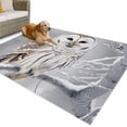 thumbnail image 1 of Outdoor Rug 6x9 ft Snowy Owl Waterproof Outdoor Patio Rug Mat Non Slip Outside Area Rugs Carpet for RV,Camping,Porch,Deck,Pool,Balconybackyard,Winter Owl on Tree Branch, 1 of 9