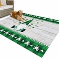 thumbnail image 1 of Outdoor Rug 6x9 ft St. Patrick's Day Gnomes Clover Waterproof Outdoor Patio Rug Mat Non Slip Outside Area Carpet for RV,Camping,Porch,Deck,Pool,Balconybackyard,Irish Green Buffalo Plaid Clover, 1 of 9