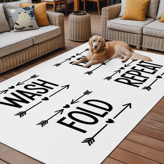 Outdoor Rug, Abstract Arrows Wash and Dry Indoor Area Rug Outdoor Carpet RV Camping Rugs 6x9ft Laundry Art Quote Outside Mat for Patio Picnic Porch Deck Balcony Backyard