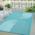 thumbnail image 1 of Outdoor Rug Carpet Waterproof 6x9 ft/8x10ft/ 9x12ftReversible Patio Rug RV Camping Rug Modern Rainbow Rug, Contemporary Area Rug Natural Non Slip Floor Carpet for Office RV Backyard, 1 of 7