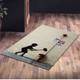 thumbnail image 1 of Outdoor Rug, Dining Room Rug, Kitchen Rug, Non Slip Rug, Banksy Boy With Hammer Rug, Banksy Boy Rug, Painting Rug, Door Mat, Outdoor Rug, 5.2'x7.5' - 160x230 cm, 1 of 7
