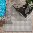 thumbnail image 1 of Outdoor Rug - Modern Area Rugs For Indoor And Patios  Kitchen Hallway Mats Easy Cleaning Non Shedding Washable Outside Carpet (5x7 Grey/white), 1 of 9