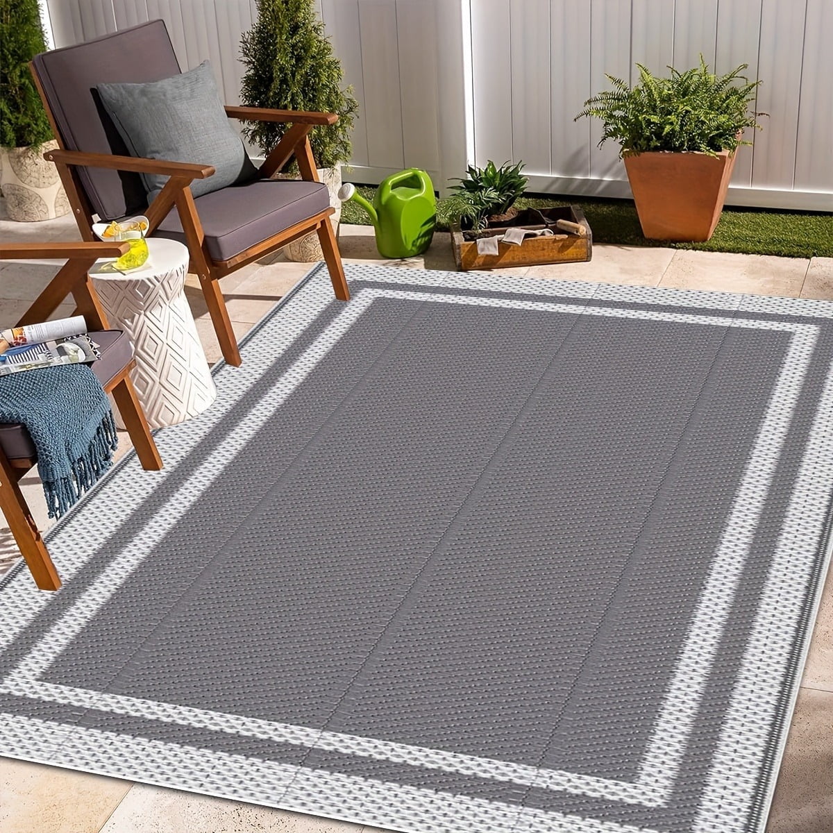 Portable Outdoor Rug Outdoor Rug,Patio Rug,Reversible Portable Outdoor Plastic Straw Rug ...