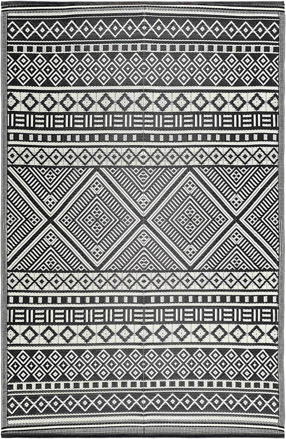 Outdoor Rugs 10x13 Waterproof Boho Reversible Plastic Straw Rug