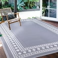 Outdoor Rugs 8x10 Waterproof for Patios Clearance,Plastic Straw Mats