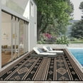 thumbnail image 1 of Outdoor Rugs 9x12 Ft, MJIAexp Large RV Outdoor Mat, Reversible Outdoor Patio Rug, Plastic Straw Waterproof Area Camping Rug Modern Floor Mat for Patio, Backyard, Deck, Porch, Picnic, Beach, Black, 1 of 6