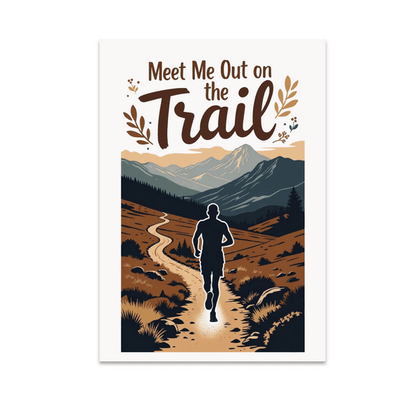 Outdoor Runner Scenic Wall Art - Cross Country Running Enthusiast - 13x19 Poster Print