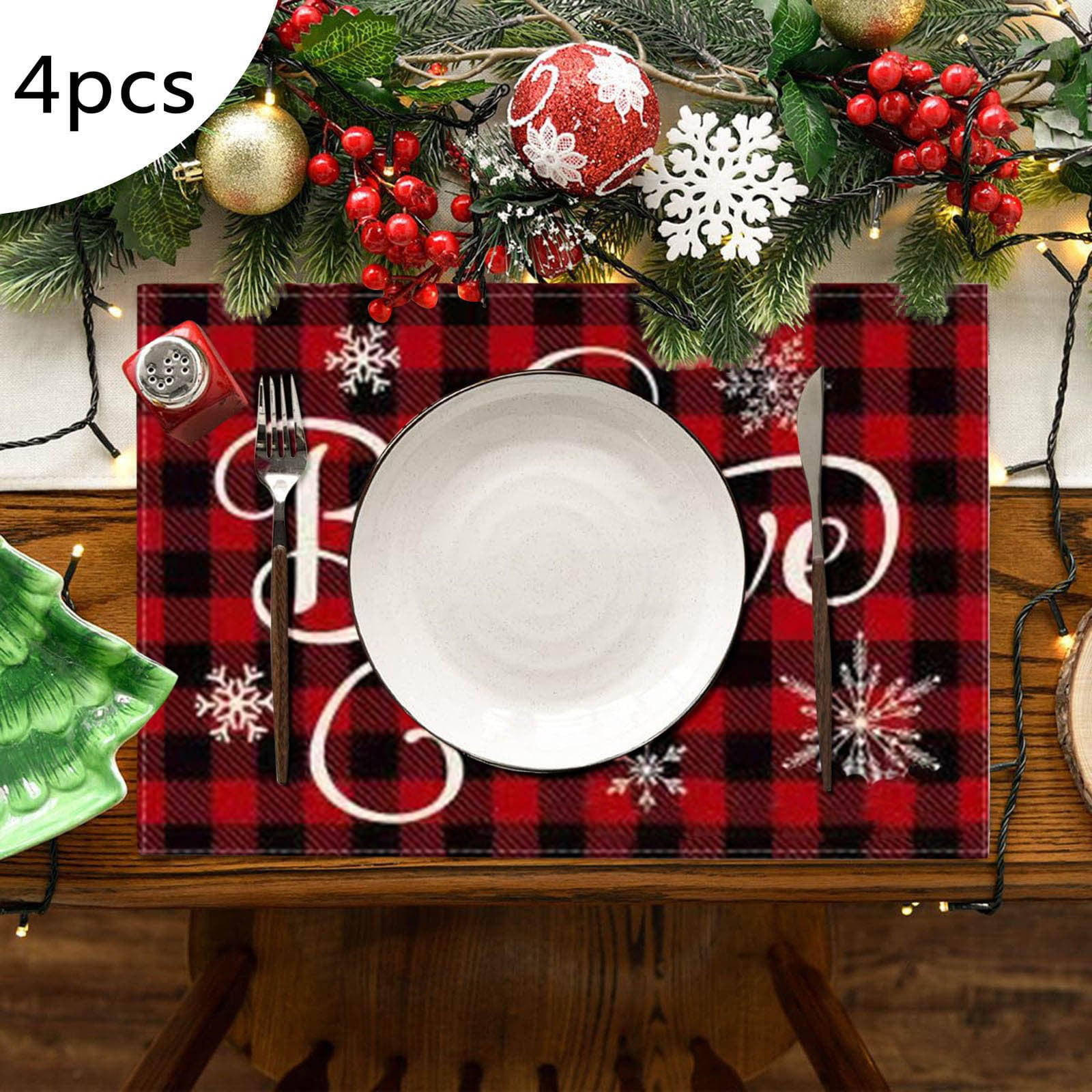 Outdoor Rustic Dining Table Set Kitchen Table Centerpiece 4PCS