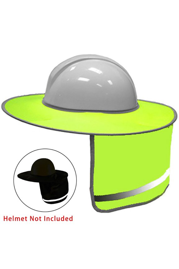 Outdoor Safety Hat Neck Shield Cover Sun Shade High Visibility Reflective Strip
