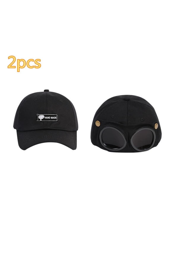 2in1 Outdoor Hat glasses Cap Running Baseball Mesh Hat Sunglasses Visor