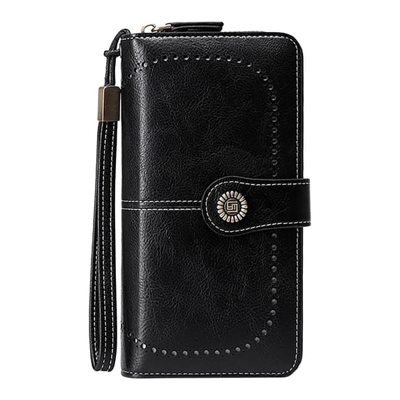 Kyusrd Antimagnetic Wallet Long Zipper Women's Wallet Leather Wallet New Large Capacity Handbag In Europe And America