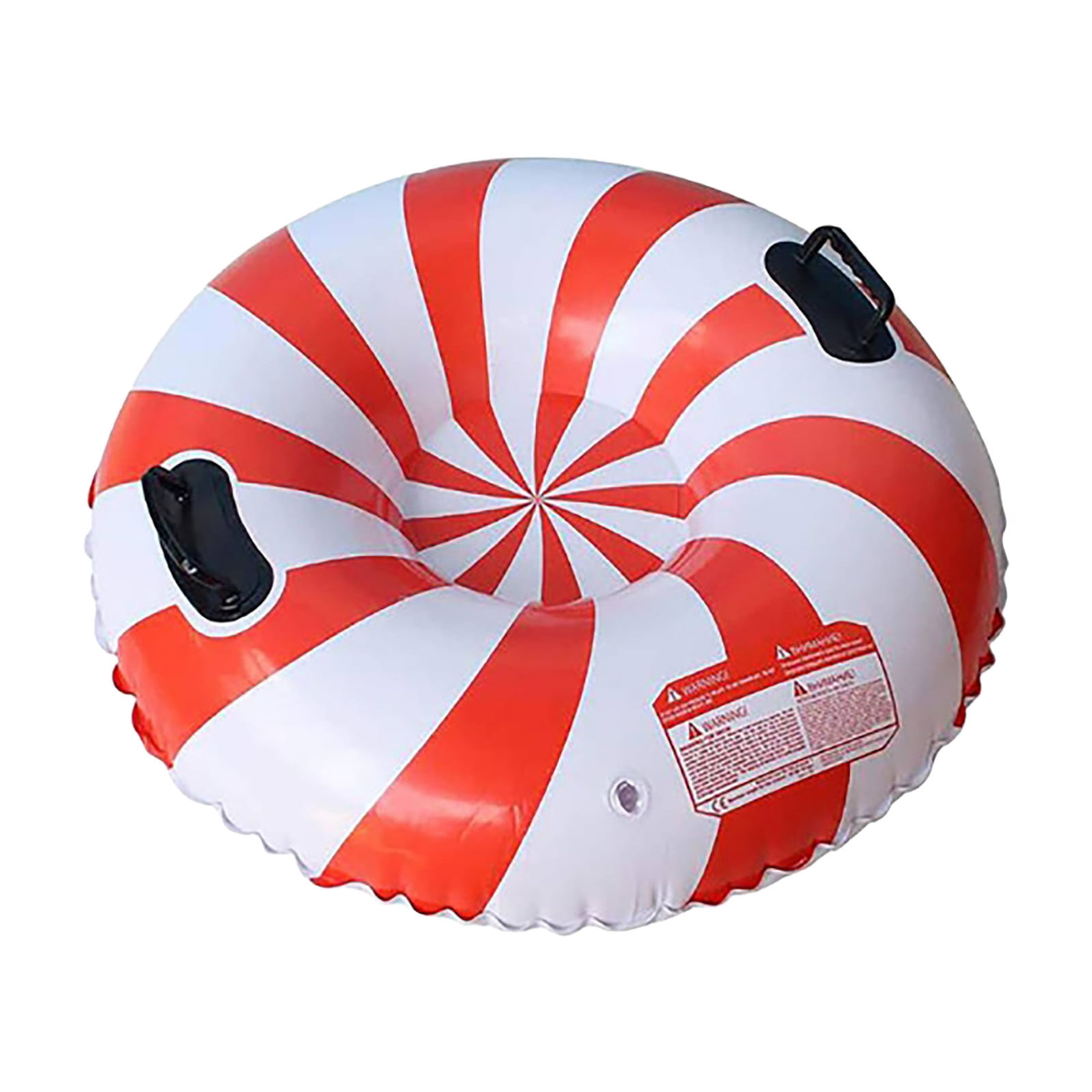 Kyusrd Snow Tube For Winter Happy Inflatable 35 Inch Heavy Duty Snow Sleds For Kids And Adults