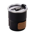 thumbnail image 1 of Outdoor Scalding Camping Coffee Tumbler 10 oz, Insulated Mug with Lid, Stainless Steel Cup for Hot and Cold Drinks, Powder Coated Black, 1 of 4