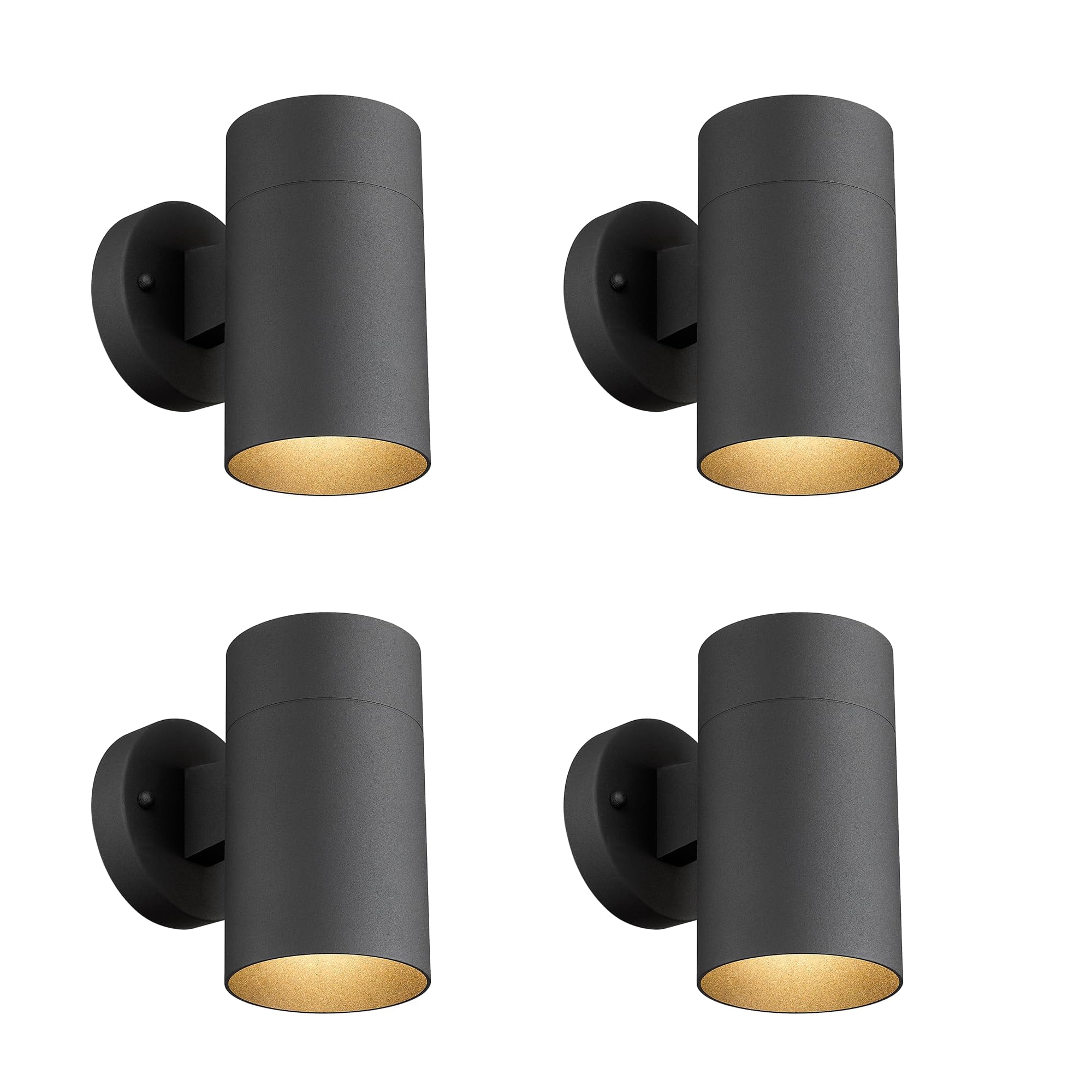 Outdoor Sconce Lights Exterior  Black Wall Patio Light Fixture Porch - 4 Pack