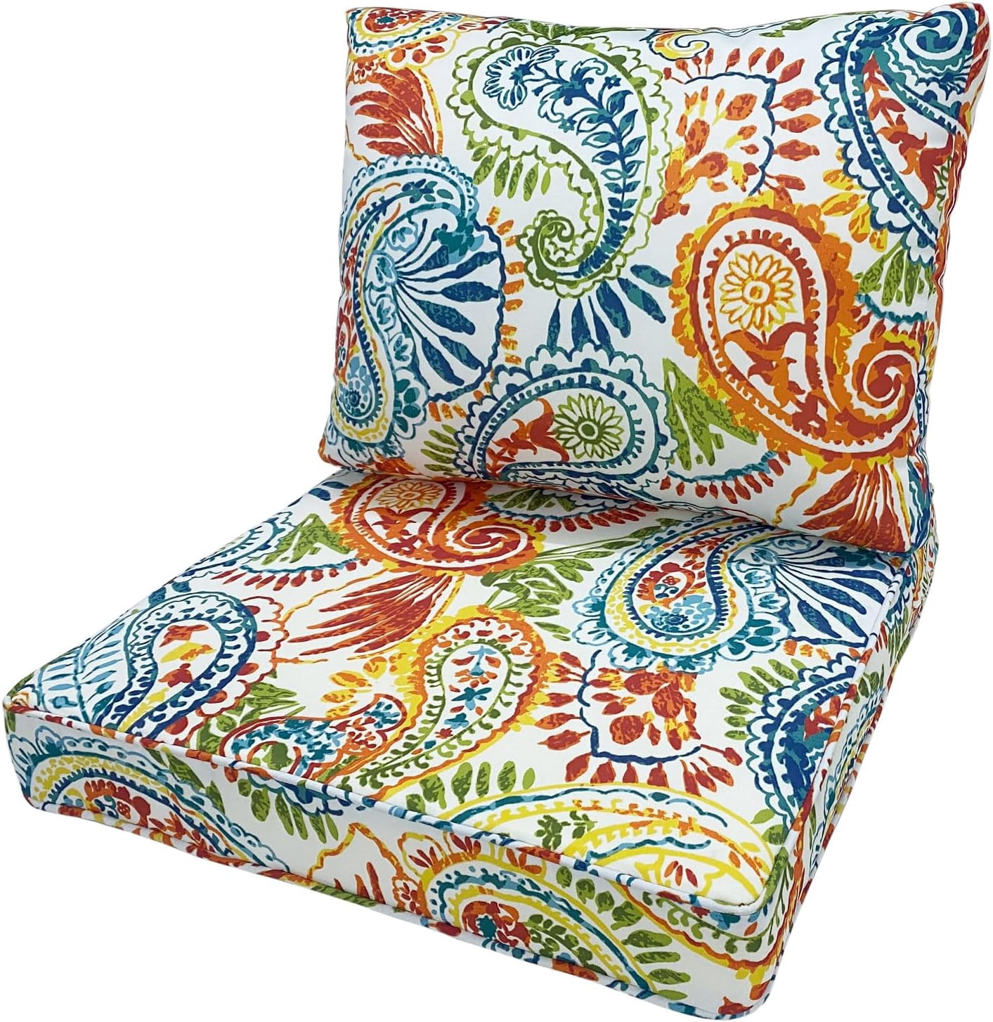 Outdoor Seat/Back Deep Chair Cushion Set for Patio Furniture - Lounge ...