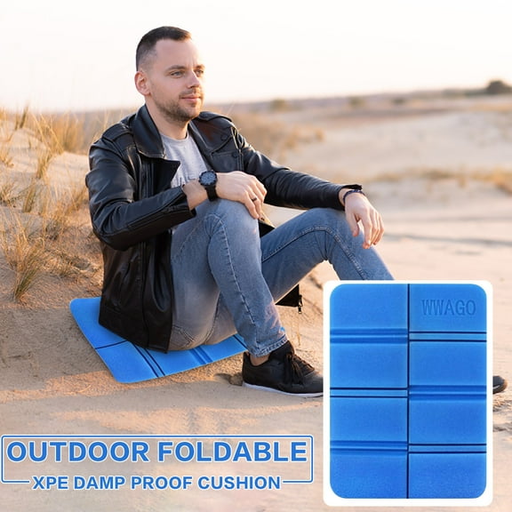 Outdoor Seat Cushion Folding Foam Portable Picnic Mat | Heat Insulation Moistureproof Ground Pad for Camping Beach Travel | Lightweight Compact Blanket with Carry Bag for Park Concert Garden