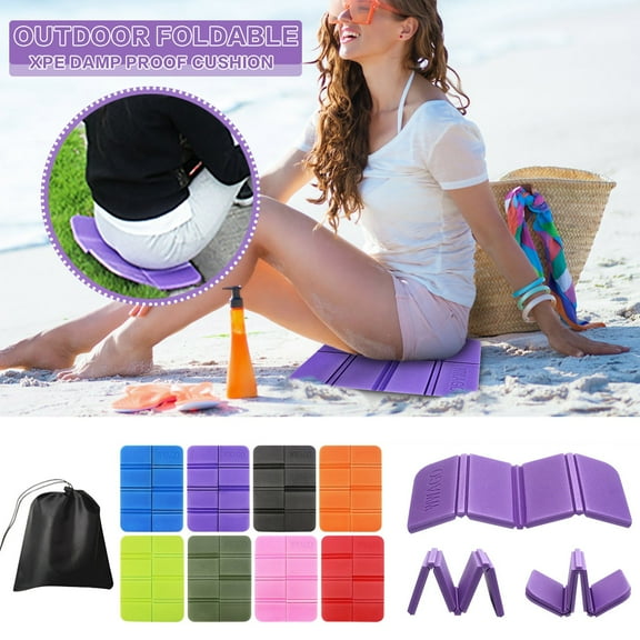 Outdoor Seat Cushion, Insulated Folding Mat with Xpe Foam, 15x10.8x0.4 Unfolded Size, Heat & Cold Resistant for Comfort, Lightweight Portable Pad for Camping Picnics Stadium Events and