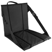 Outdoor Seat Cushion with Backrest Foldable Waterproofs PU1eatherComfort Support for Stadium Use