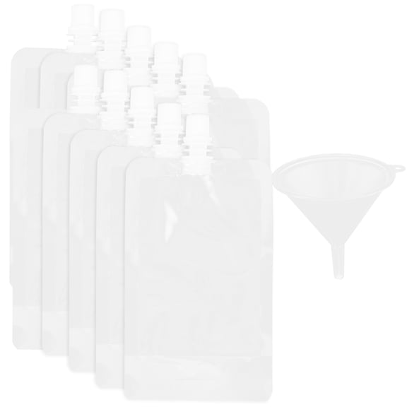 NUOLUX Plastic Drink Pouch for Outdoor Storage Clear Beverage Container 1Set