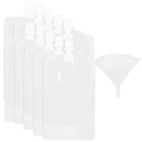 NUOLUX Transparent Plastic Drink Pouch Good Sealing for Outdoor Use 1Set
