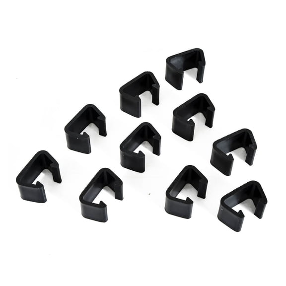 Outdoor Sectional Sofa Clips - 10 Pack Furniture Connectors - Wicker Patio Couch Fasteners - Windproof Clips for Rattan Furniture - Black