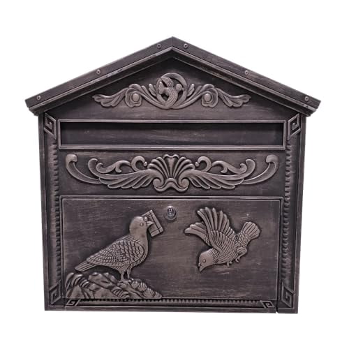 Outdoor Secure Wall Mounted Locking Steel Mailbox, Size: 16.5"W x 4"D x 15.5"H