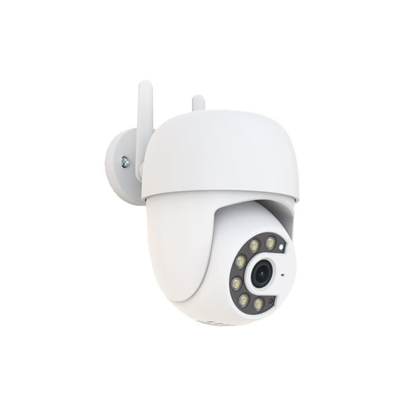 Outdoor Security Camera 355 Pan 90 Tilt Dual Light Full-Color Night Vision 2.4G WiFi Home Surveillance with Two-Way Audio & Infrared Vision, Compatible with 911 Center, Instavision APP