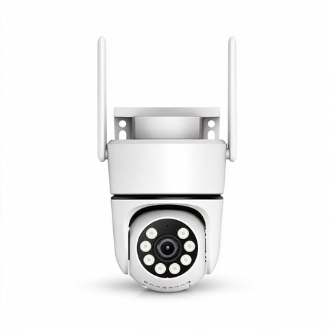 Outdoor Security Camera, 3MP Wi-Fi 6 Pan-Tilt, IP65 Weatherproof, 20m IR Night Vision & 2-Way Audio