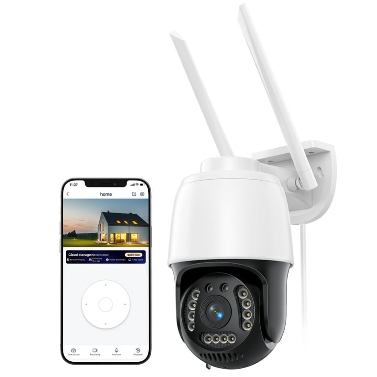 HD WiFi Outdoor Security Camera, 360°View, Night Vision, 2-Way