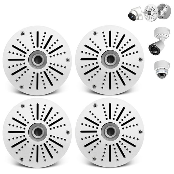 (Outdoor Security Camera Junction Box) Universal Box for Bullet Dome Turret Cameras & Solar Panel, CCTV Base Hide Cable, Wall Ceiling Mount Bracket, Metal Electric Enclosure