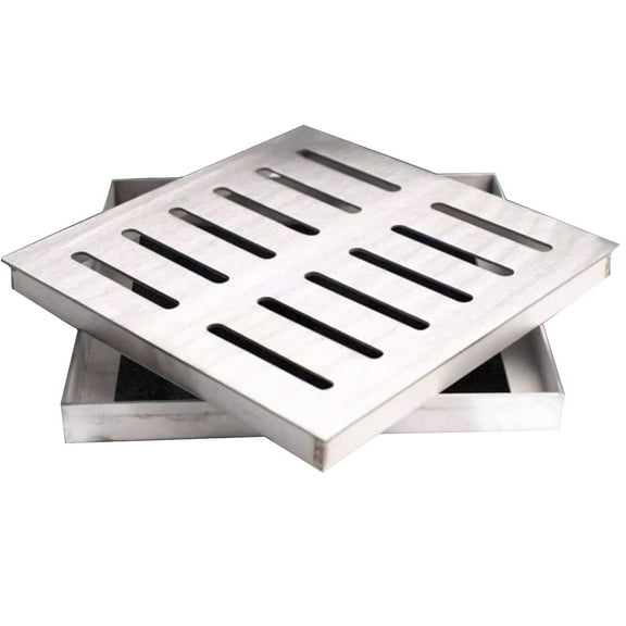 Outdoor Sewer Cover Sewer Grate,Stainless Steel Grid Cover, Garage Floor Drain Strainer for Patio, Driveway, Swimming Pool, Garden Shower Outdoor Drain Diverter
