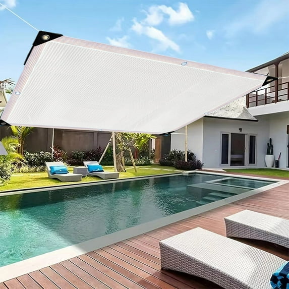 Outdoor Shade Cloth Mesh Cover with Grommets 200x300cm 90% Sunblock HDPE Reinforced UV Resistant Pergola Greenhouse Patio Garden Carport Pool Windbreak Breathable