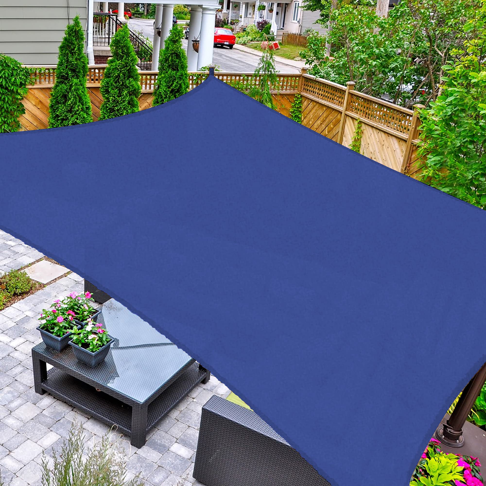 Outdoor Shade Sails, 6' x 10' Sun Shade Sail UV Block Canopy for Patio ...