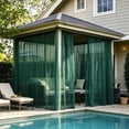 thumbnail image 1 of Outdoor Sheer Curtains for Patio - Waterproof Voile Sheer and Breathable Mesh Net Privacy Added Light Filtering Curtain for Porch Yard Pergola, 106x63 Inches,1PCS, 1 of 6