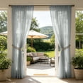 thumbnail image 1 of Outdoor Sheer Curtains Waterproof Patio Curtains, UV Resistant Light Filtering Privacy Voile Drapes With Rod Pocket Design And Fade Resistant Fabric, for Porch Gazebo Pergola Balcony Deck, 1 of 6
