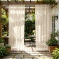 thumbnail image 1 of Outdoor Sheer Curtains Waterproof UV Resistant Light Filtering Privacy Voile Curtain - Rod Pocket Window Panel for Patio Porch Gazebo Pergola Deck Balcony - 39x98 Inch 1 Panel, 1 of 6
