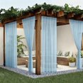 thumbnail image 1 of Outdoor Sheer Gazebo Curtain 62.99x98.42 Inch Rod Pocket Weather Resistant Patio Privacy Curtain Panel For Backyard Garden, 1 of 6