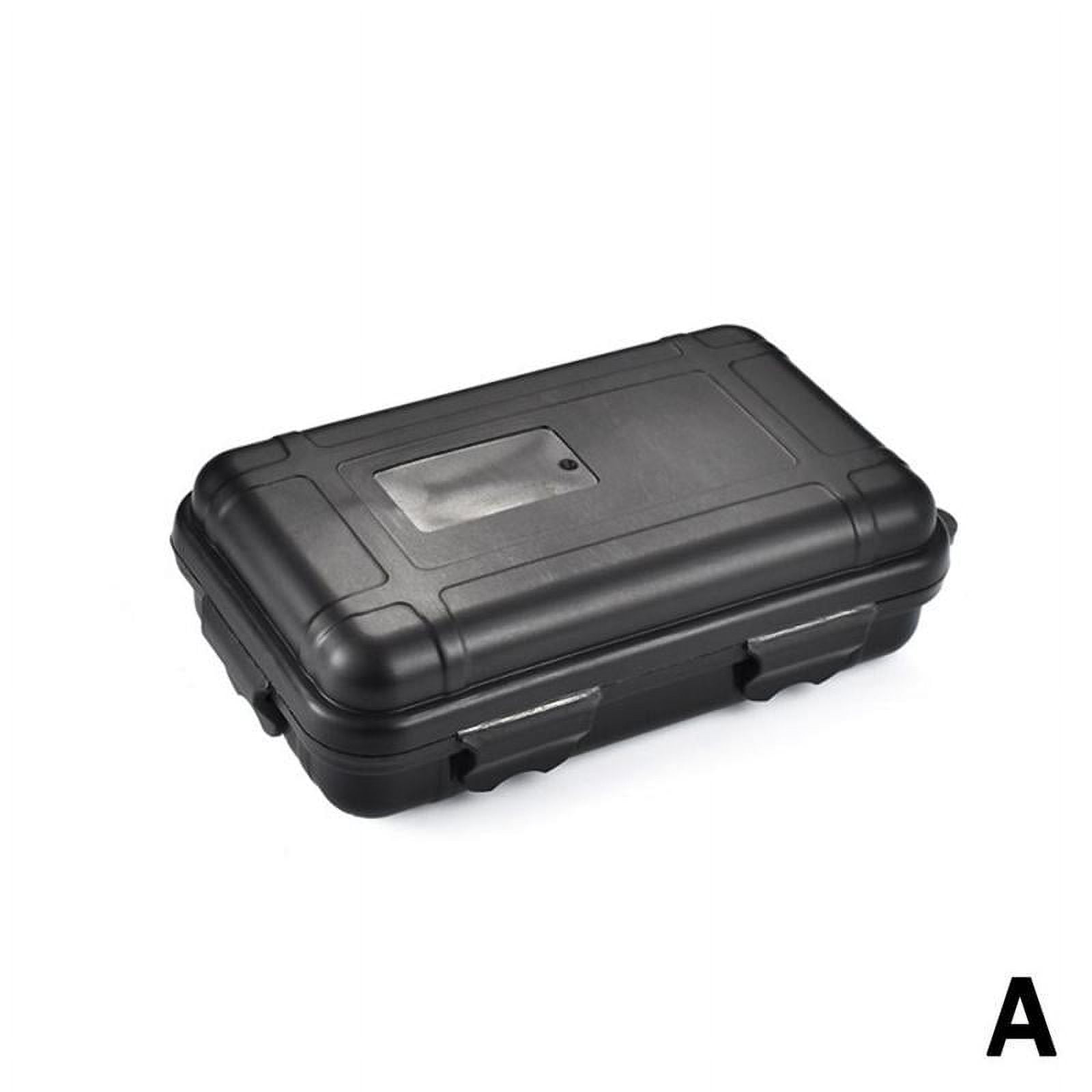 Huele 2pcs Outdoor Plastic Waterproof Shockproof Box Airtight Survival Case Container Storage Carry Box Small ?5.31'' x 3.15 