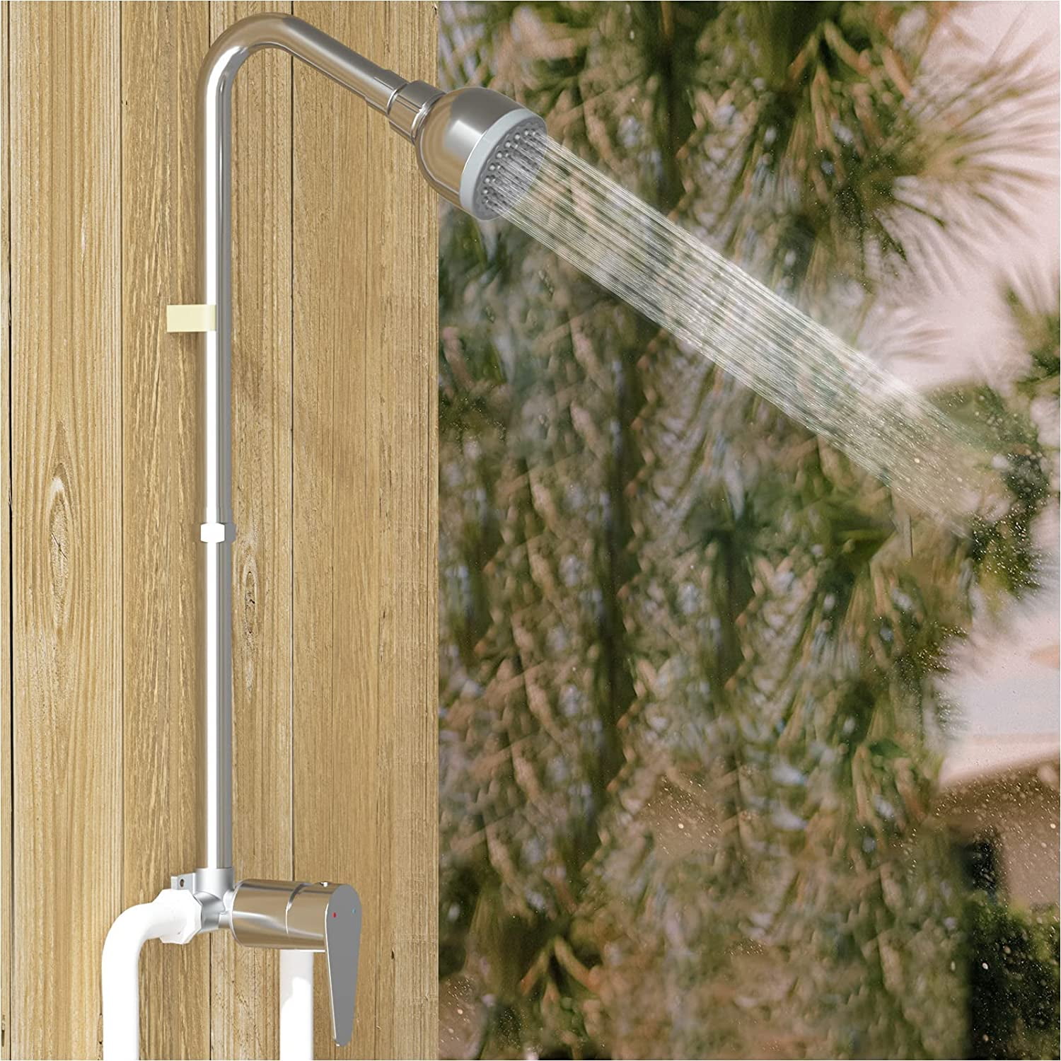 Outdoor Shower Kit, Stainless Steel Shower Fixture Combo Set High